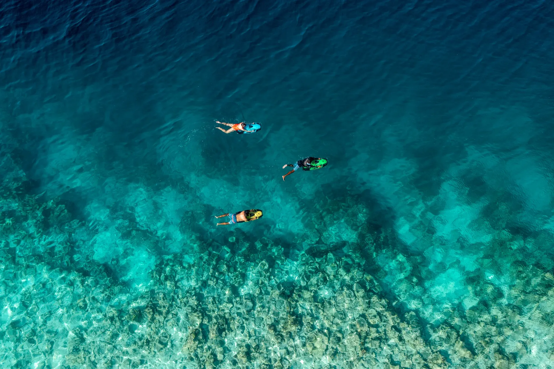 Snorkelling over a Maldives reef